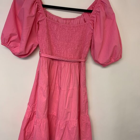 Coquette Romantic Cottagecore Boho Feminine Romantic Puff Sleeves Mini Smocked - Picture 4 of 10